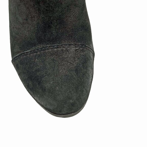 LUCKY BRAND Laureen Leather Buckle Accent‎ Chunky Heel Booties - Picture 6 of 11